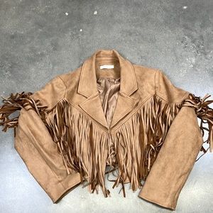 Tan Rodeo Fringed Jacket